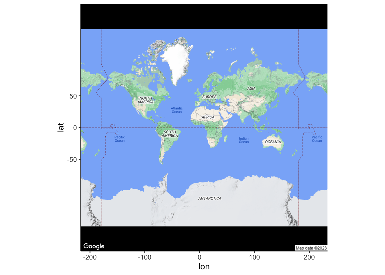 Map background of the entire world.