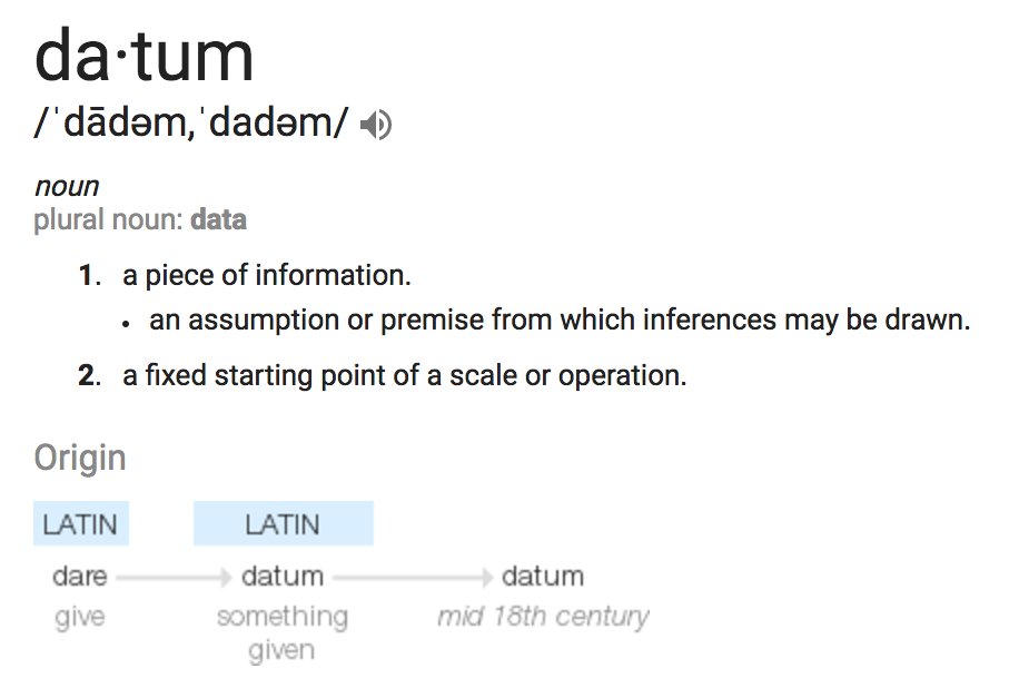 A datum.